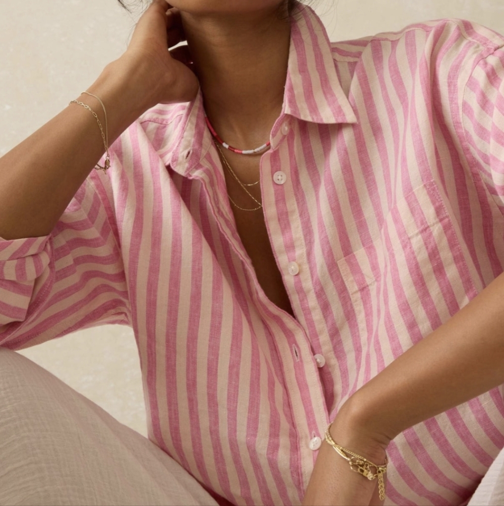 NWT Faherty Laguna Linen Relaxed Shirt